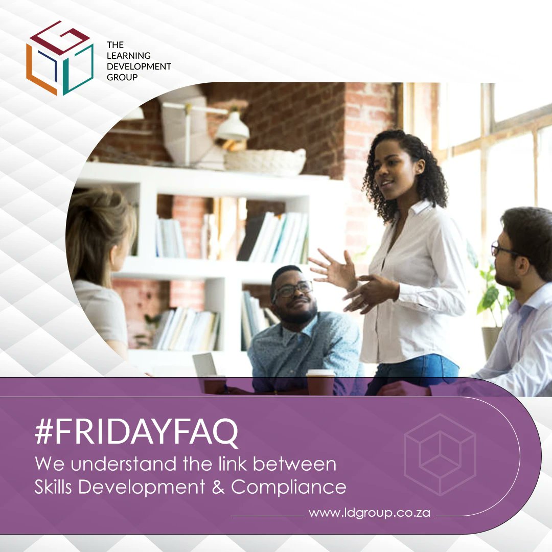 Our multiple L&D solutions are founded on a solid understanding of the #SkillsDevelopment & the #BBBEE #compliance landscape that #organisations need to navigate. rdar.li/6bo522e
#FridayFAQ #LDGroup #Training #Consulting #DigitalLearning #TalentPlacement