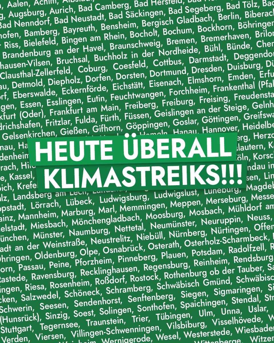 💥 Es ist soweit: In über 250 Orten deutschlandweit gehen wir heute auf die Straße. Let's go! 🥳