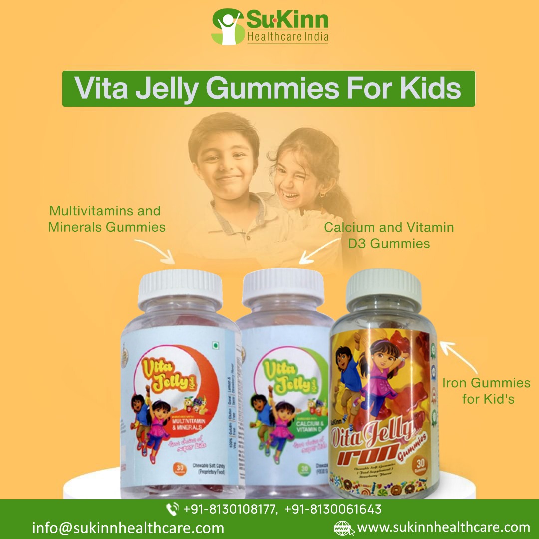 sukinnindia's tweet photo. Vita jelly or Gummies are a popular treat for kids, • Multivitamin and minerals gummies
• Calcium and vitamin D3 gummies
• Iron gummies
Order Now!
For More Info:
Call us: +91-8130108177, +91-8130061643
Visit: https://t.co/HCmBdHfIwA
#gummies #gummiesforkids #calciumgummies https://t.co/bute7gnVEe
