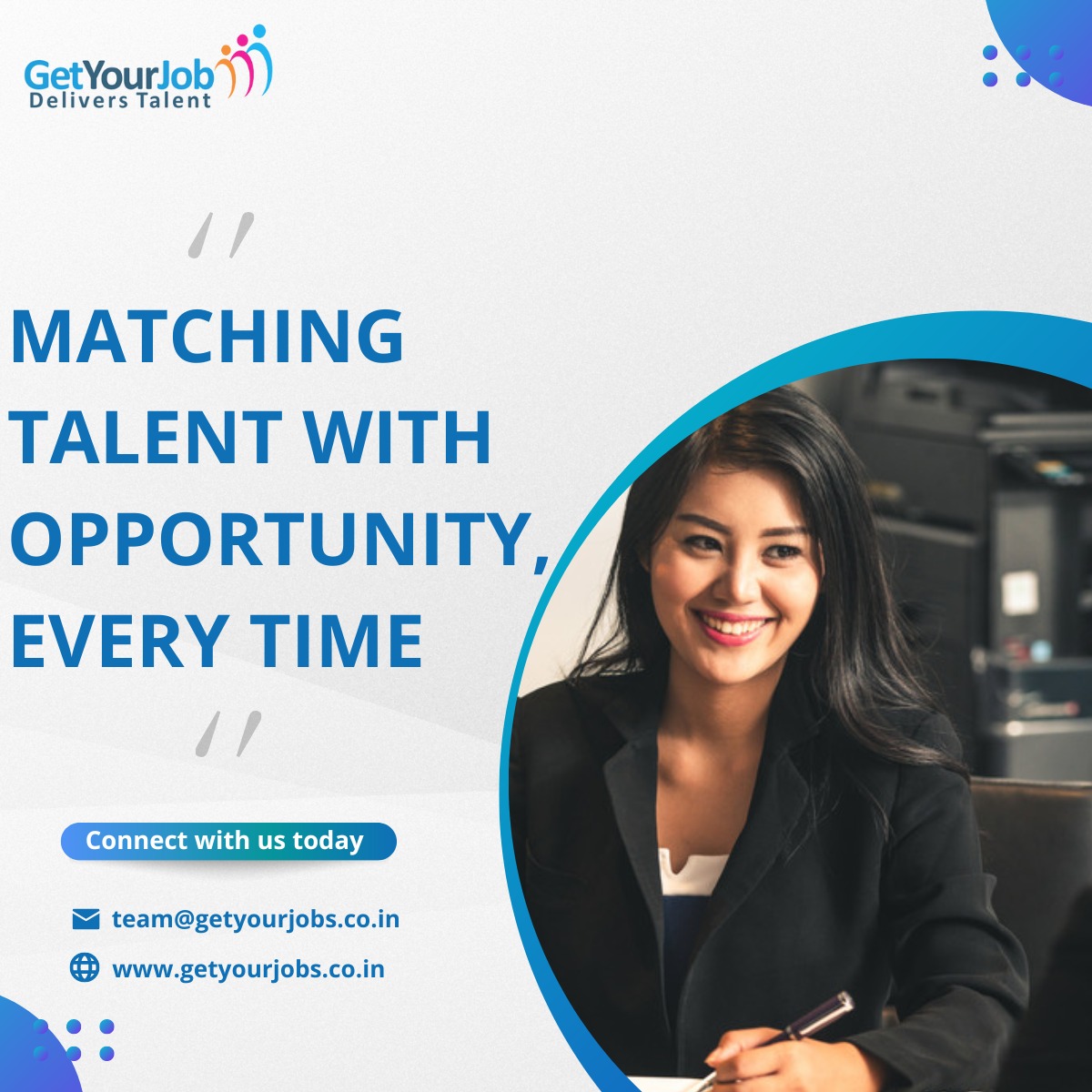 GetYourJob3's tweet photo. At GetYourJob, we pride ourselves on our ability to identify and connect the best candidates with their dream jobs, using innovative recruitment techniques and domain expertise. 

#hiring #job #recruitment #recuritmentchallenges #technologyrecruitment #techhiring https://t.co/i8ec07KPyt