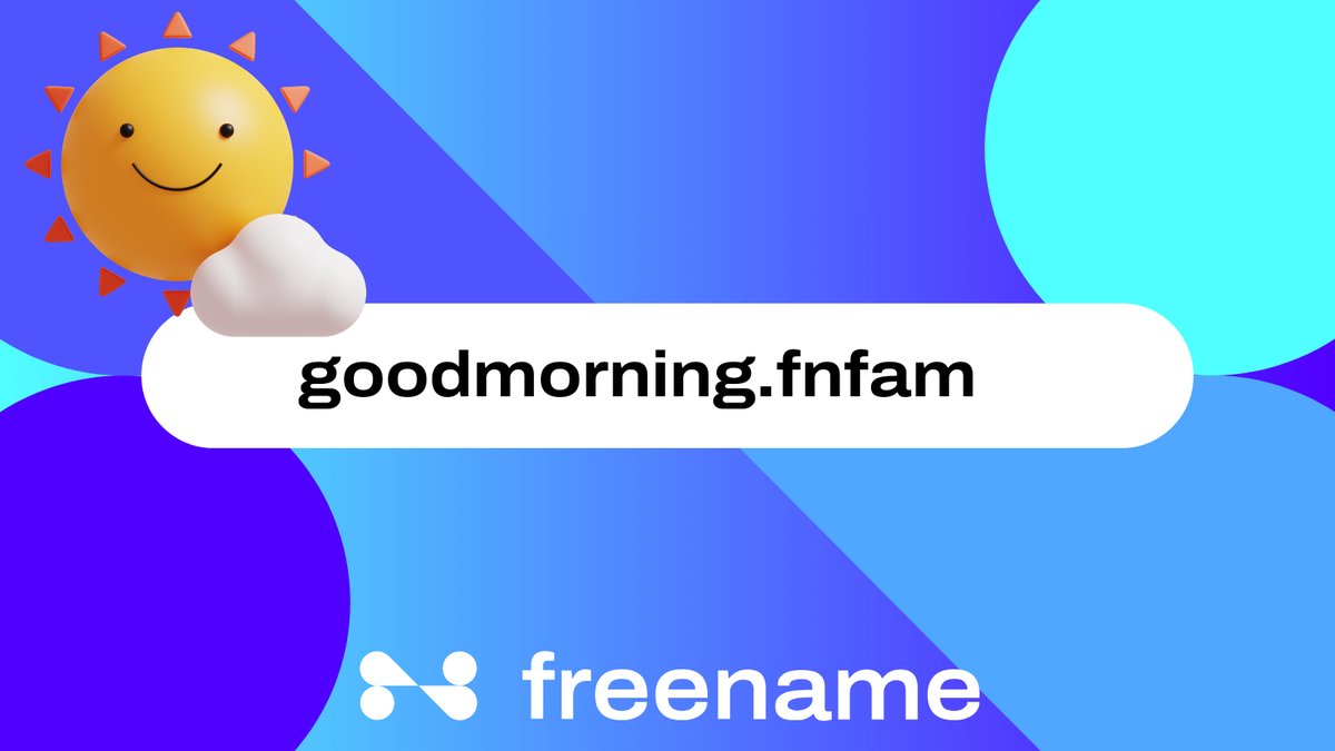 freenamecom's tweet photo. GM #FnFam

Say it back to have a good mood 😎

#web3 #web3nft #nftdomain #domains #icaan #nftcommunity https://t.co/oDnjYhEflO