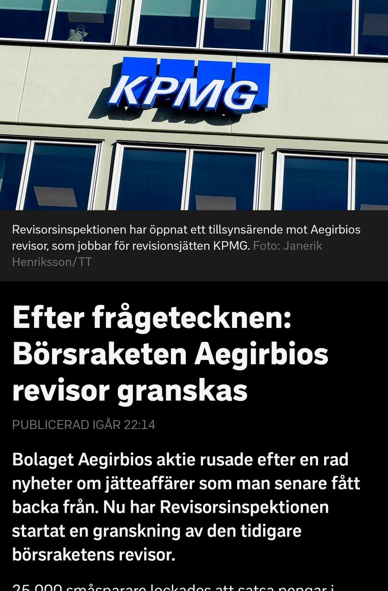 micke_grill's tweet image. ”Bolaget har orsakat stora ekonomiska förluster och stort lidande för tusentals privata investerare” heter det i anmälan.

#aegirbio #finanstwitter @Finwire
@AFV_magasin @dagensindustri @DNEkonomi @SvenNordenstam

svt.se/nyheter/inrike…