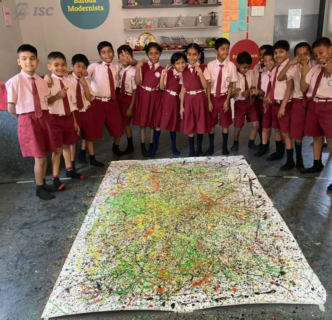 _IamISC_'s tweet image. &quot;Painting is self-discovery. Every good artist paints what he is.&quot; - James Pollock.

See how Antar Bharati Balgram School marches towards exploring unique methods of self discovery and Abstract expressionism! @HexawareGlobal

 #childrights #art1st   #EducationForAll