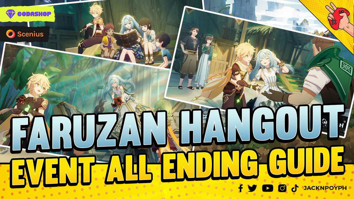 JacknPoyPH's tweet photo. [v3.5] Faruzan Hangout Event • All Ending Guide

-------------------------------------
Top up Genesis Crystal Now 💎
• https://t.co/TPKyR4YWPH
Need someone to play with? Sign up on Scenius now!
• https://t.co/W2sk3ljfvh
------------------------------------- https://t.co/WEdPFWTBQ3