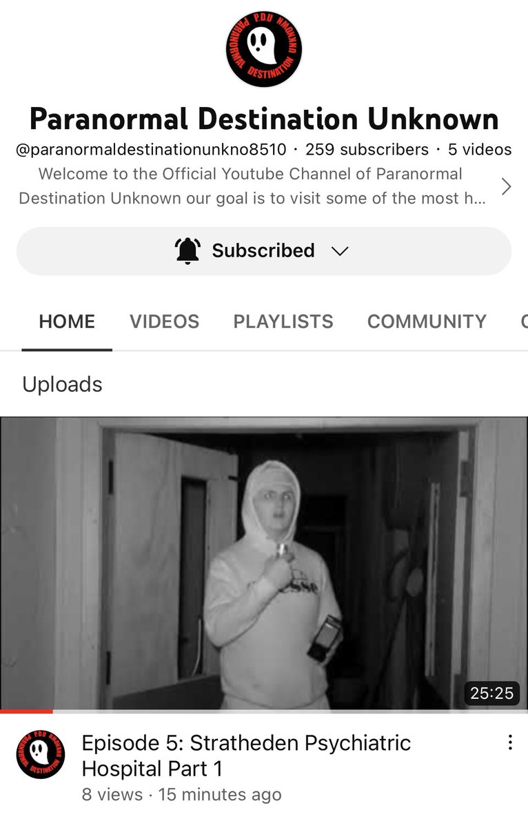 ParanormalDU22's tweet photo. https://t.co/M7VlYlQsN8

Episode 5 (part 1). OUR FINAL EPISODES OF SEASON 1 😬🎥 is now available for your view.

Thanks for all the support in this season, much love 💙👻

P.D.U 

#paranormal #investigate #ghosthunters #youtube #insta #twitter #retweet #follow #subscribe #love https://t.co/xhpekZAqP4