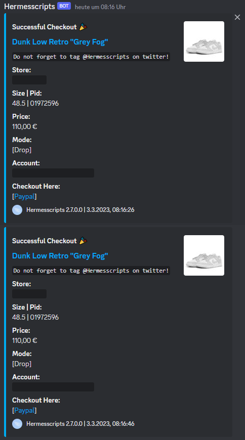 New success posted by: mo3tschik [AT]#2169