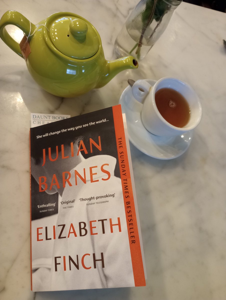 #LunchtimeRead 🥰📚☕❤️
'Elizabeth Finch' by Julian Barnes 
🌟🌟🌟🌟🌟

'I wanted Elizabeth Finch to myself, and so I took her home in my head' 😍💞