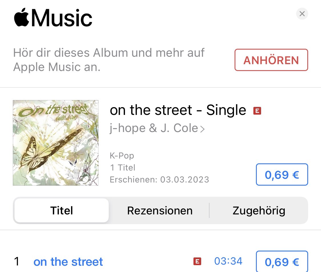 || Hobi 🐿

‼️ARMY BREAKING NEWS ‼️

• ‘ On the Street’ ist schon jetzt auf #1 der Top 100 iTunes Charts Germany 🇩🇪 😍🥳🥳
Bitte kauft den Song trotzdem fleißig weiter  bei iTunes um den Rekord zu halten💜🥰
#on_the_street #jhope #hobi #hoseok #호비 #호석 #제이홉  <a href="/bts_twt/">방탄소년단</a>