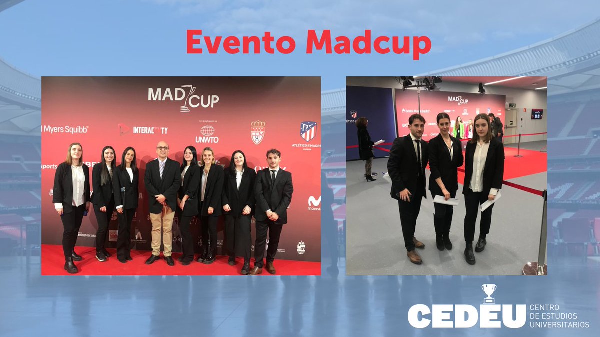 CEDEUoficial's tweet photo. 🏟⚽️Nuestro #alumnos de #protocolo tuvieron el placer de organizar el Torneo Internacional de fútbol base MADCUP que tuvo lugar en el @Metropolitano
Agradecer como siempre a @isemcospain por dejarnos participar🥰
#atelitcodemadrid #MADCUP #metropolitano #ActivaTuTalento https://t.co/eoO7cSE564