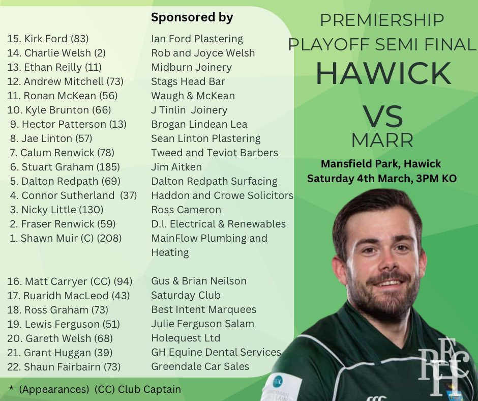 A huge day for this squad, the club and the town……let’s get right behind our young Robbie Dyes…. 🏉💚