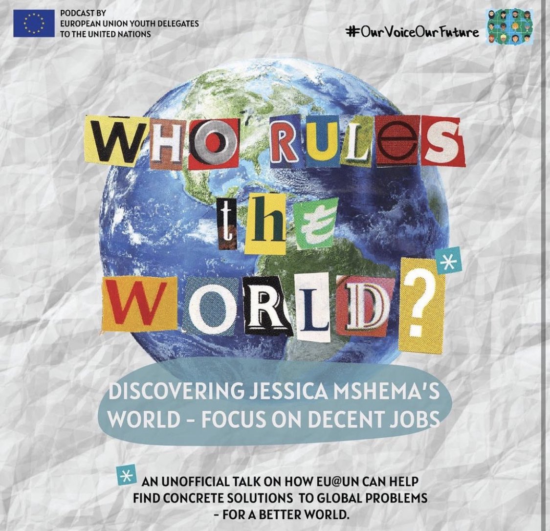 How can we ensure decent jobs for all? ✨

That was one of the questions @nadia_g_c and @LKarnelutti talked about with @jessicamshama in the #whorulestheworld podcast. 

Tune in and listen to the episode here👇🏻 
open.spotify.com/episode/2LbfwJ…

#OurVoiceOurFuture