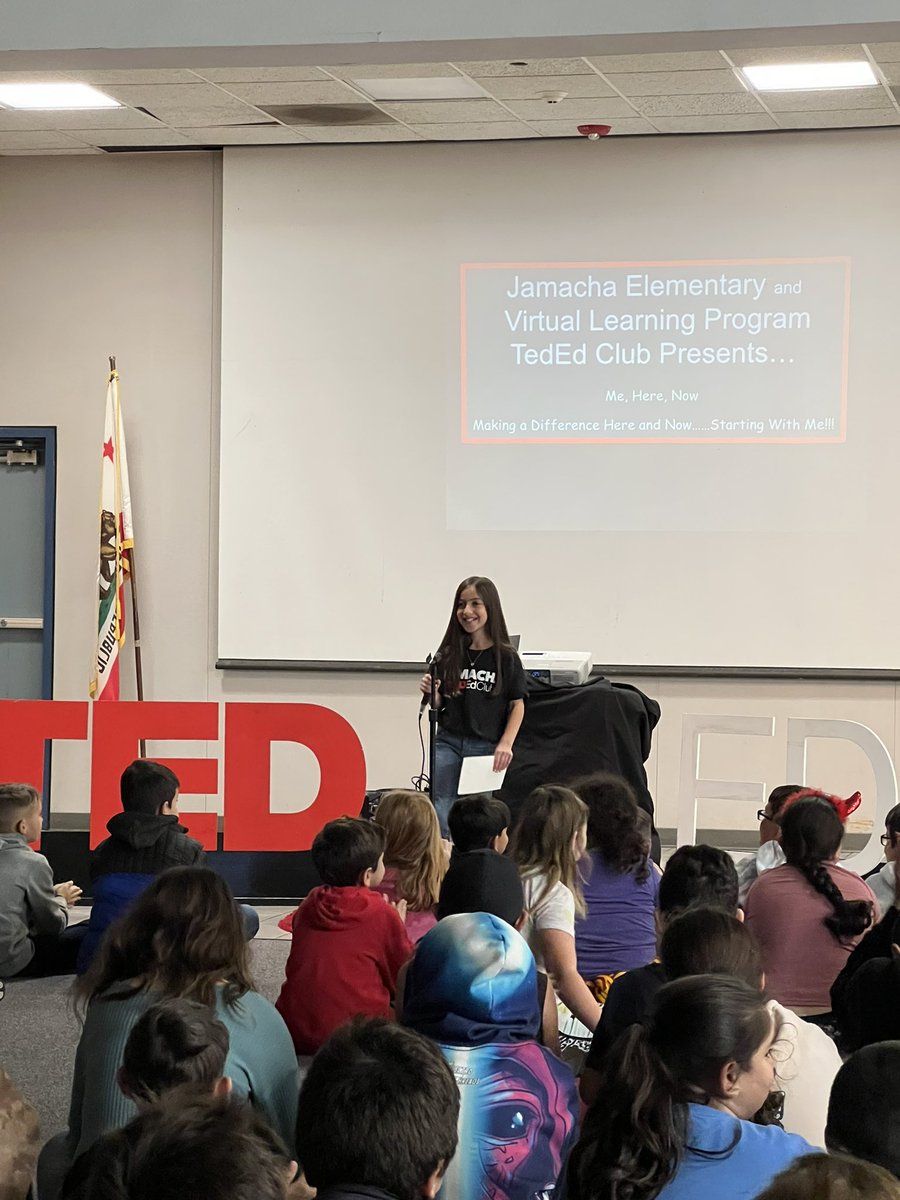 Jenn_Petraglia's tweet photo. #TEDEd Student Talks at Jamacha and VLP! 3rd-6th graders sharing ideas worth spreading to a packed audience of peers, families, and community leaders.  👏🏼👏🏼 @NewmanColleen @CajonValleyUSD #studentvoice #tededclub https://t.co/UMfeu3EB1W
