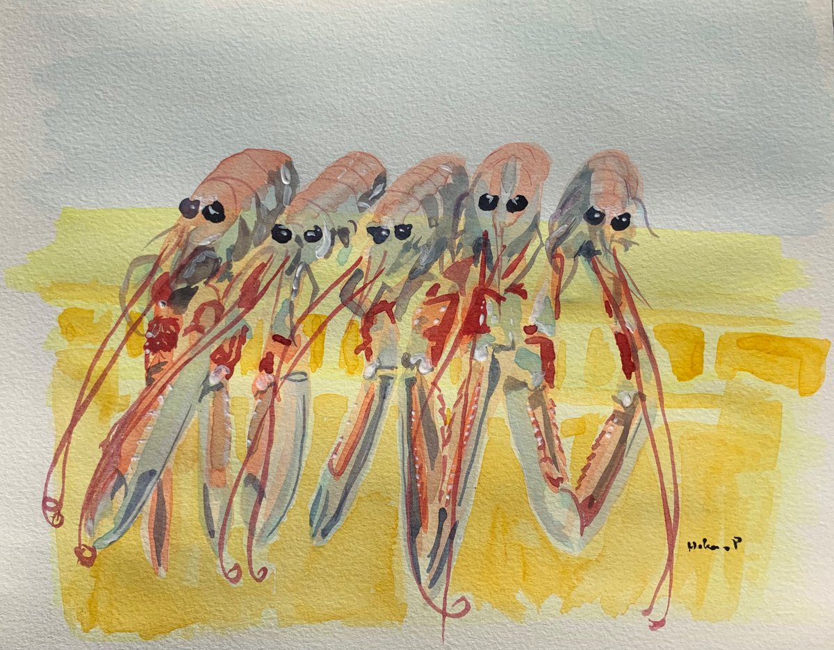 hgpennington's tweet image. This week last year I tweeted a painting of crayfish, instead of a plant or plant disease painting

hgpenningtonart.co.uk/other/crayfish