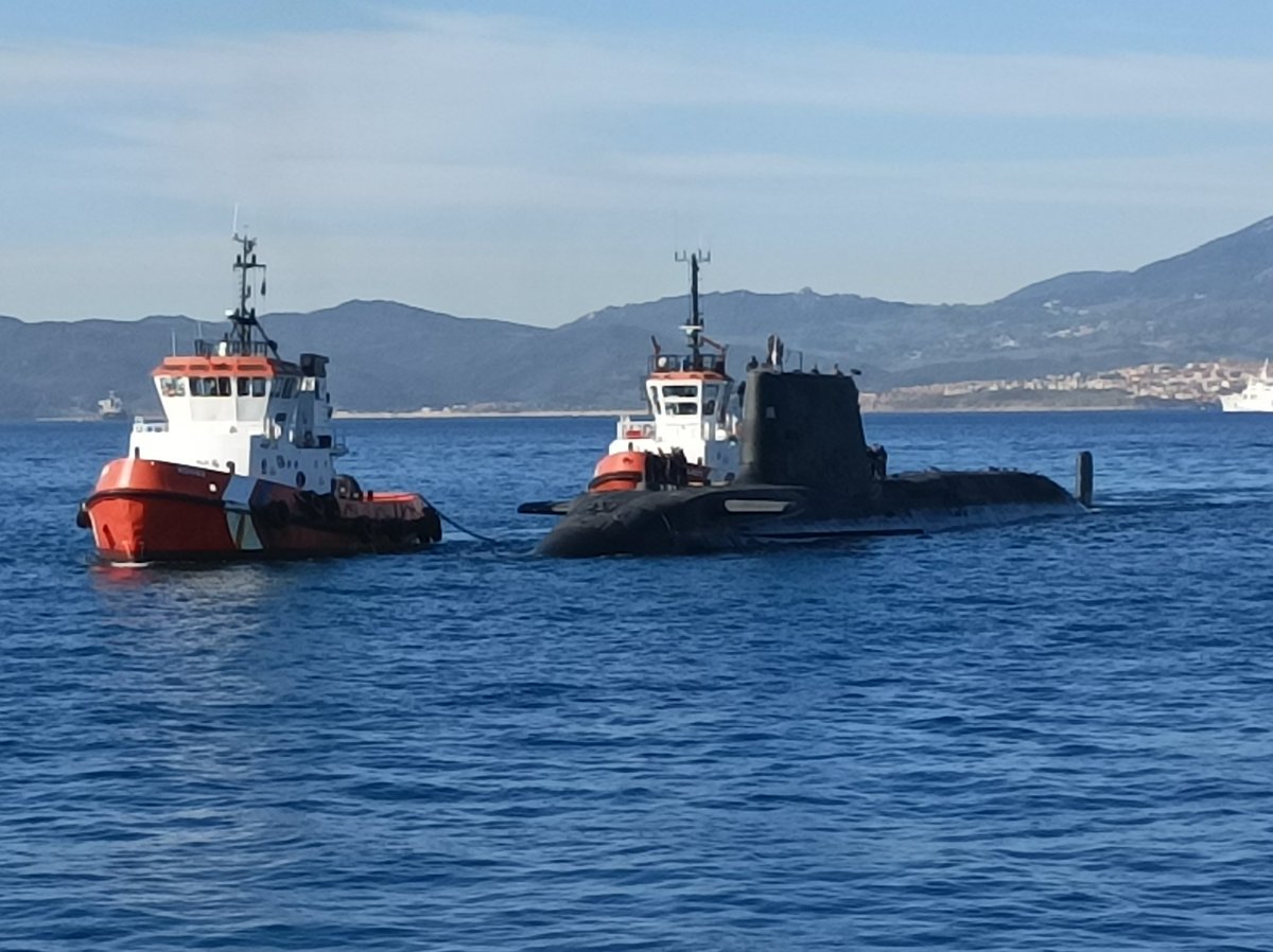 #astuteclass # work #tugboat #tuglife #submarine #hmssubmarine #sub #Gibraltar #bayofgibraltar