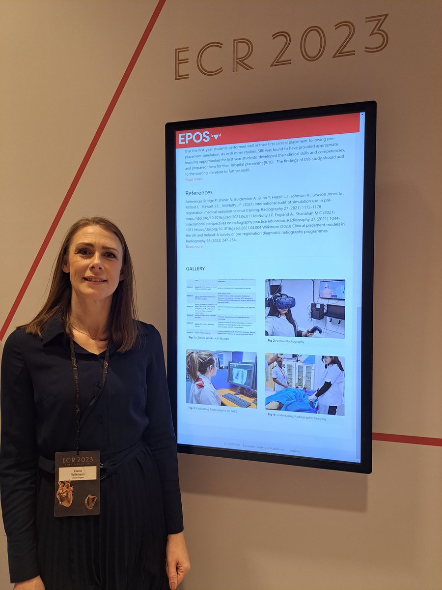 Showcasing our simulated clinical education  in Diagnostic Radiography at the University of Bradford at ECR in Vienna, with credit to our amazing team <a href="/radiography_UoB/">Radiography Bradford</a> and thanks to my co-authors Ed Cadogan and <a href="/MLHardy11/">Maryann Hardy</a>  <a href="/UniofBradford/">University of Bradford</a>