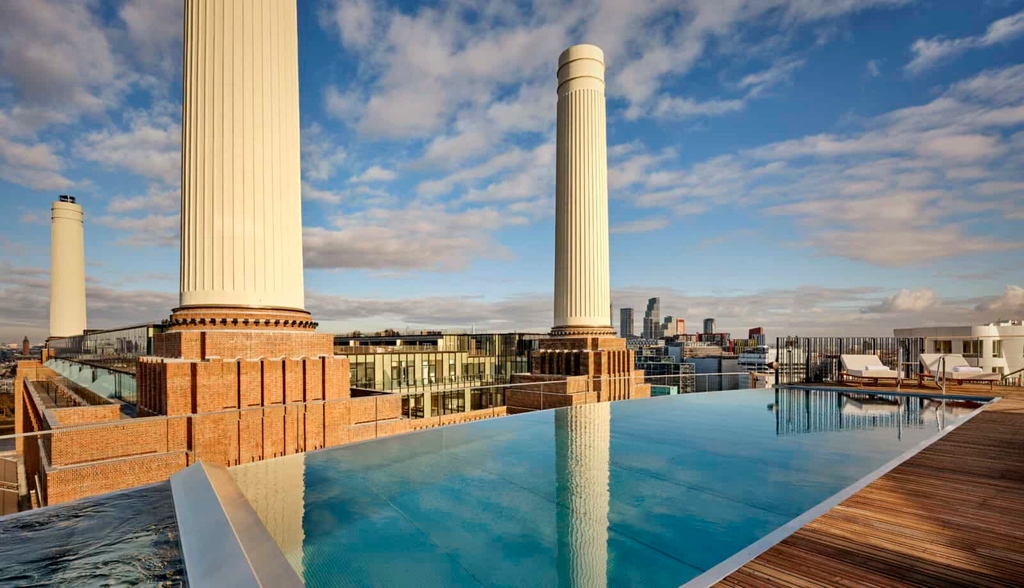 Art’otel, Battersea Power Station
A new hotel has opened next to Battersea Power Station. Fusing art, design and hospitality, it features a striking rooftop bar and pool, JOIA Restaurant &amp; Bar, TOZI Grand Cafe, a collection of treatment rooms, a gym and an art gallery.
