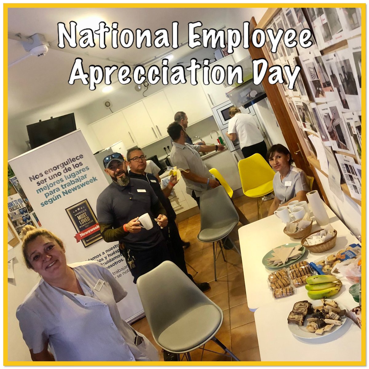 Nice breakfast for celebrating the #NationalEmployeeAppreciationDay 😁😁😁#Jardinesdelsol #appreciation #OneTeam #DreamTeam #ThankYou #greatjob #TogetherWeCan