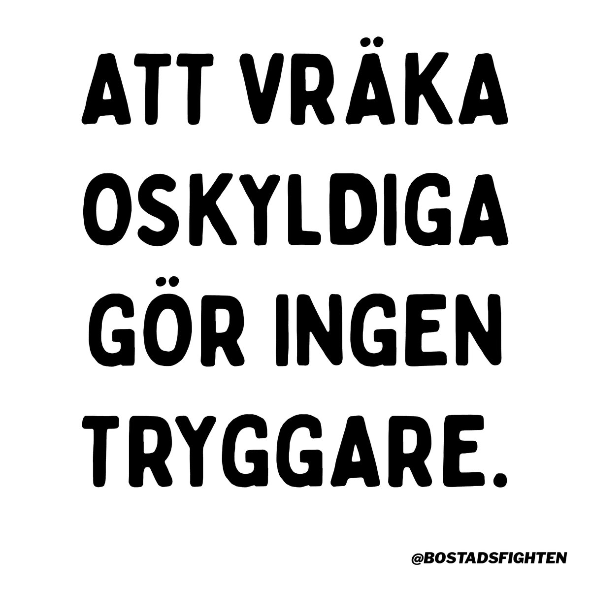 Den som inte protesterar samstämmer tyst. Vi ska inte vräka barn i Sverige.
