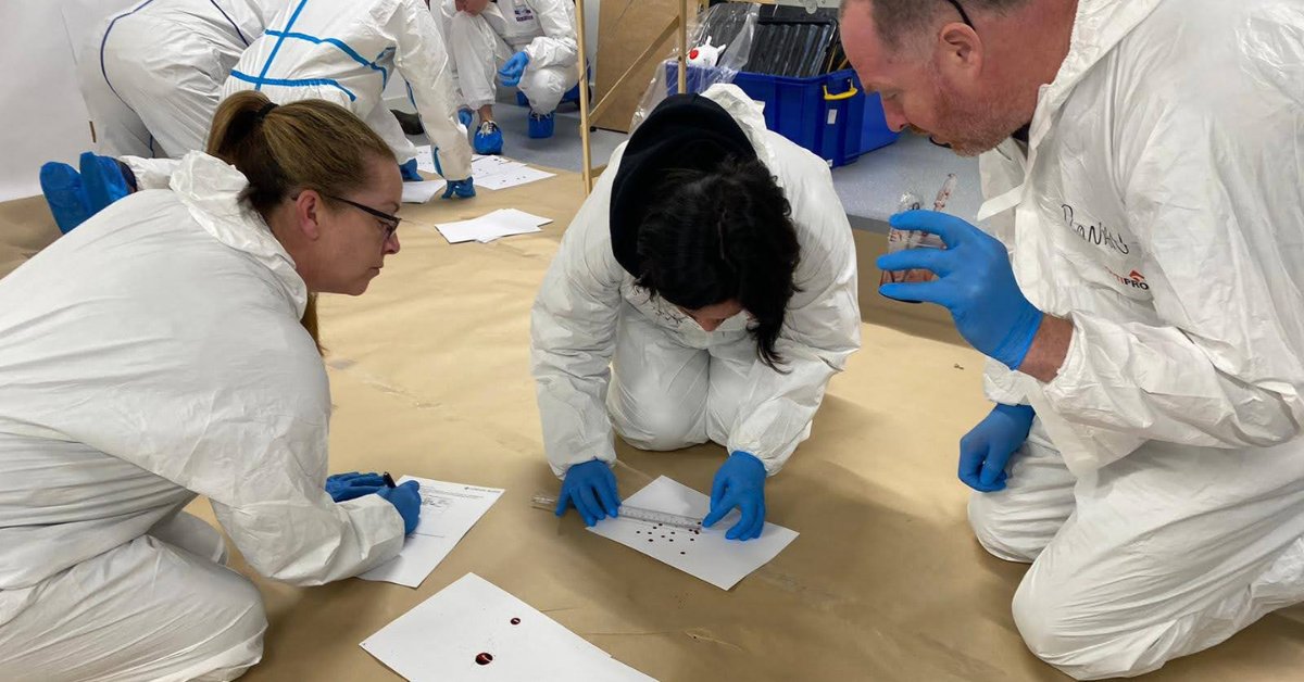 FAGroupTraining's tweet image. Yesterday @GardaTraffic had an introduction to #bloodpatternanalysis and blood enhancement techniques with #luminol and #lcv. 

Find out more about this input for your next #training course: ow.ly/SnYp50N81QA

#bpa #forensicscience #biology #policetraining #lawenforcement