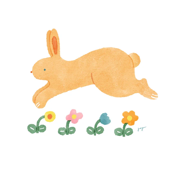 今日はうさぎの日でもあるのか〜〜これは形が気に入ってるうさぎのイラスト#うさぎの日 
