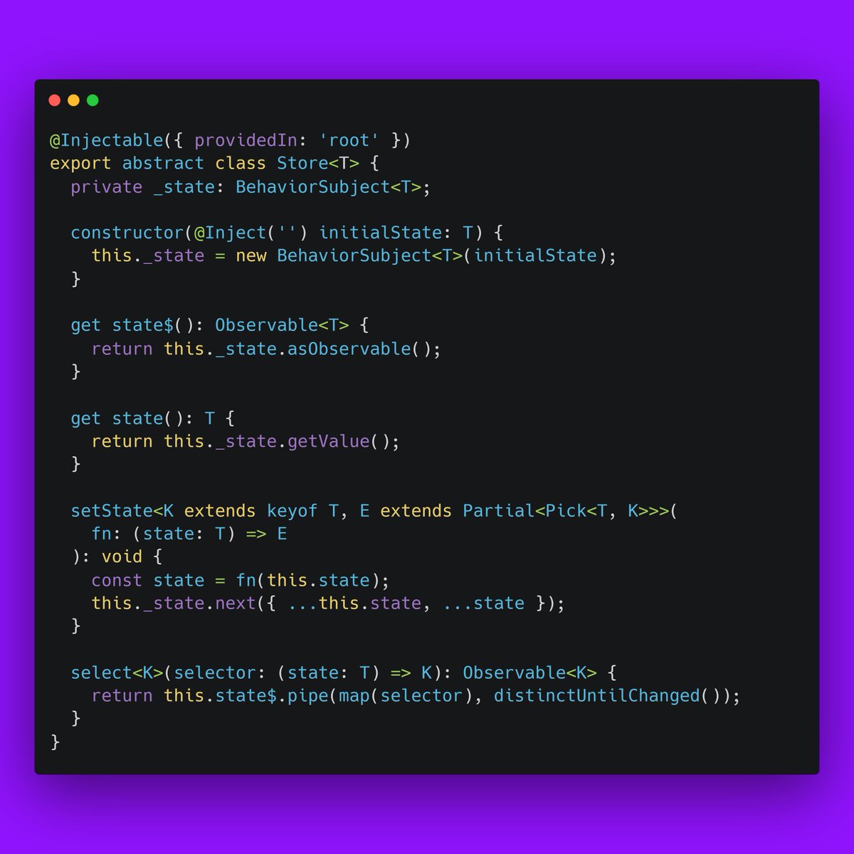 toddmotto's tweet photo. ✨ Reactive Store in Angular... lots of approaches and patterns, I wrote how to create a reusable store with BehaviorSubjects that takes care of a lot of things for you (explained in detail with live @stackblitz demos):

🔗 https://t.co/O9pYYTg4tJ https://t.co/hTSl4Fnx1O