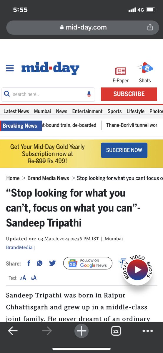 sandeep250691's tweet photo. “Stop looking for what you can’t, focus on what you can”- Sandeep Tripathi https://t.co/1KhRhqyqzo https://t.co/csli2LGvjy