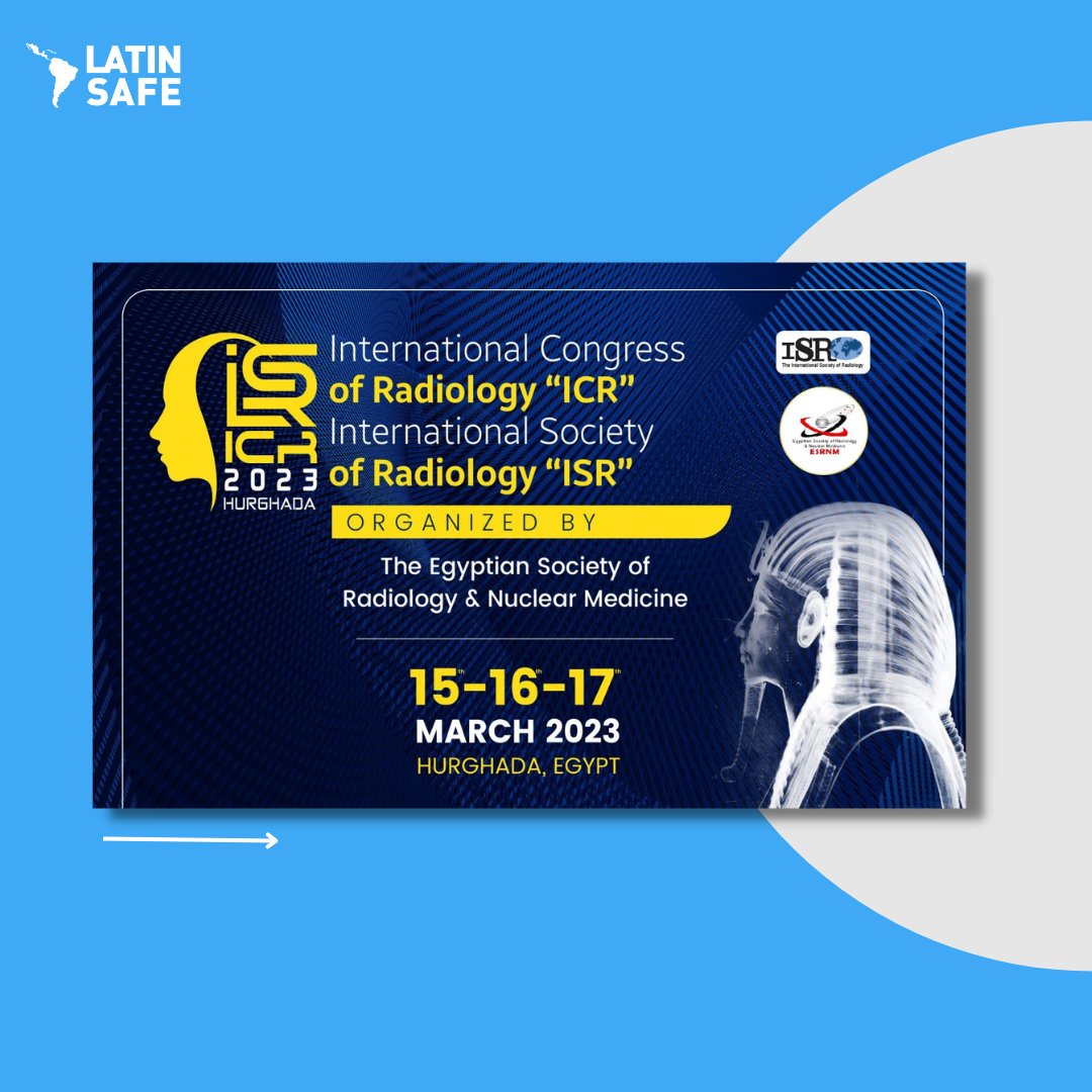LatinSafe's tweet photo. Se viene el Congreso Internacional de Radiología: tendrá lugar del 15 al 17 de marzo, en Egipto. ¡Participa!

O Congresso Internacional de Radiologia está chegando: será realizado de 15 a 17 de março, no Egito. Participe!

> https://t.co/rCiU0QuVYf https://t.co/i65dFQ7pPc