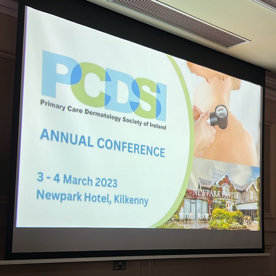 Delighted to be down in Kilkenny for a bit of learning at the #PCDSI annual dermatology meeting for the weekend.