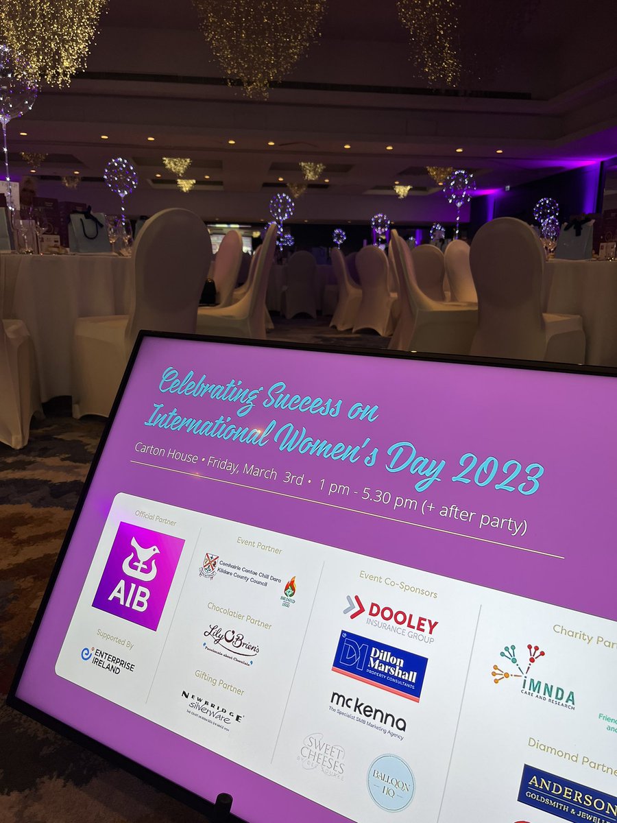 It’s time to #celebratesuccess with <a href="/Network_Ireland/">Network Ireland</a> in <a href="/CartonFairmont/">Carton House, A Fairmont Managed Hotel</a> #backedbyaib Congrats National President Emma Early Murphy <a href="/BalloonHqEM/">BalloonHQ</a> on what will be a great day to #supportwomen #IWD2023