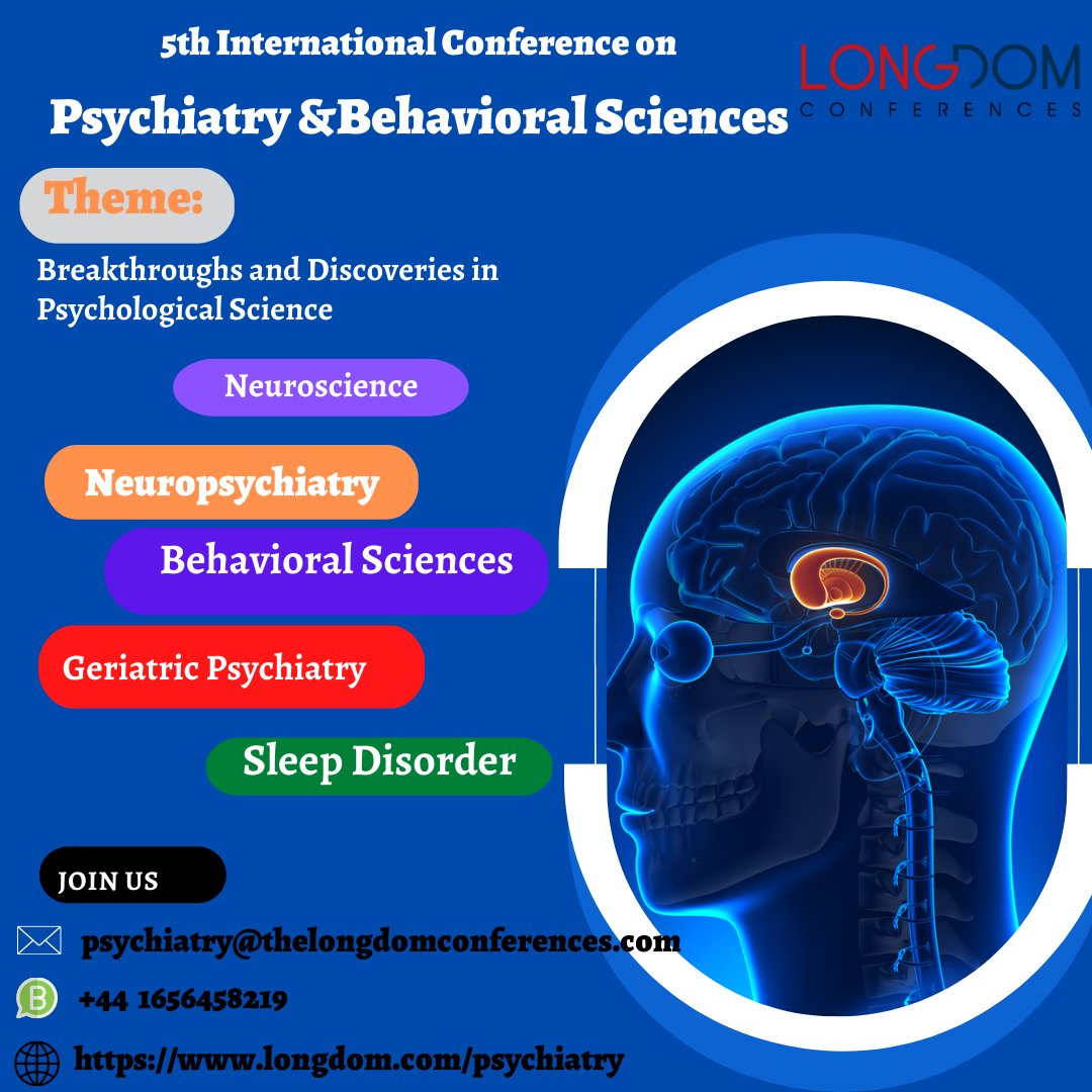 Reserve your slot and share your research experiences at Psychiatry 2023 
longdom.com/psychiatry 
#medicalconference #medicalconferences #longdom_meet #Europeconference #Europeconferences #Psychiatryconferences #behavioralsciencesconferences #longdomconferences