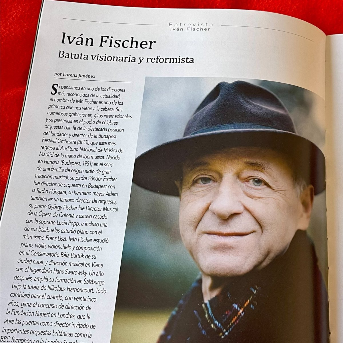 lorejial's tweet photo. Ya está en la calle mi entrevista con el director de orquesta #IvánFischer, que este mes regresa con su @BudFestivalOrch a la Temporada de @ibermusica_es, en el número de marzo de @RevistaRITMO
#Ritmo970 https://t.co/GLuSeINEGp