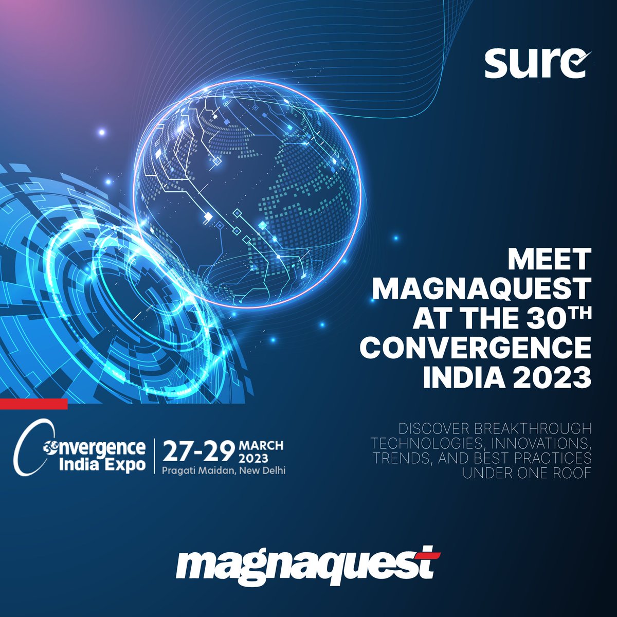 Magnaquest's tweet image. @Magnaquest will be at the 30th Convergence India in New Delhi. This event brings breakthrough technologies, innovations, trends, and best practices together.
#ConvergenceIndia #IoTIndia #EmbeddedTechIndia #MobileIndia #FintechIndia #DigitalGamingIndia #SmartCitiesIndia