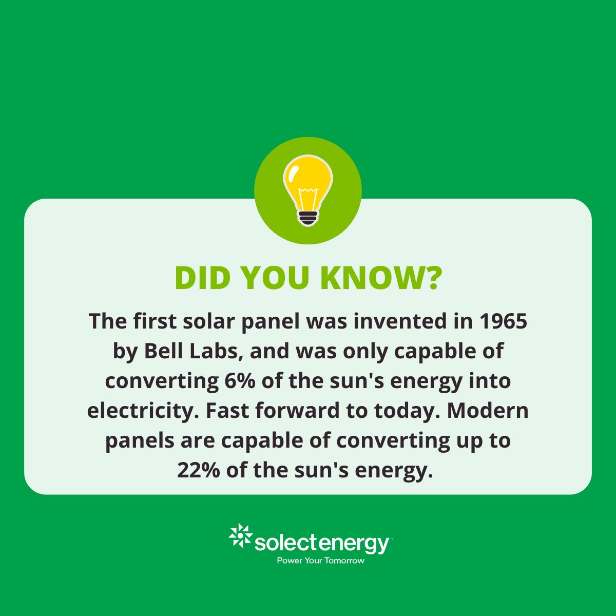 Solar panels have come a longgggg way! #solarenergy #funfact bit.ly/3kMNbMX