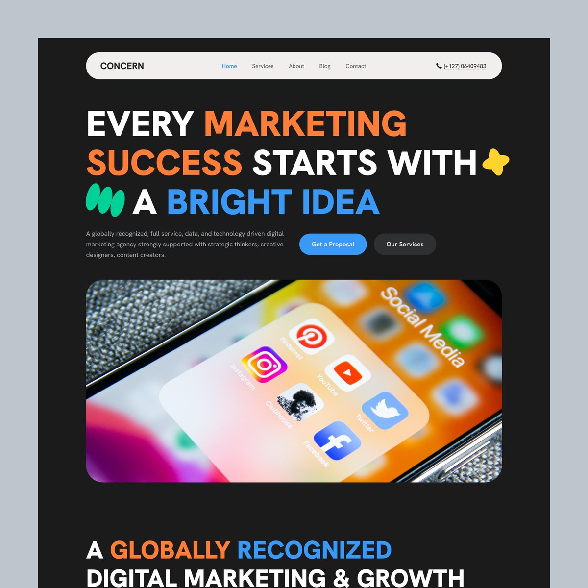 moskur_alam's tweet photo. Hello Everyone,
Here is my exploration of the Marketing Agency Website.
Dribbble: https://t.co/6ysqNJVssr

Feel Free to Mail me:
✉️ moskuralam07@gmail.com

#ui #uidesign #uiuxdesign #webdesign #landingpage #landingpagedesign #marketing #digitalmarketing #marketingagency https://t.co/24nsPWBDNZ