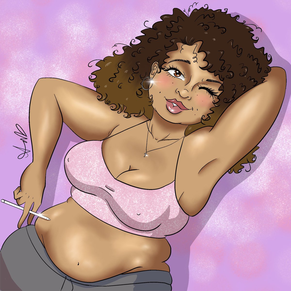 _toffee_cakes's tweet photo. Posting doubles today, the sfw &amp; #nsfw versions from my instagram. I redesigned my persona and I think I did myself justice 😌 #bbw #curvy #nsfwart #lewd #LewdContent #LewdAccount https://t.co/X9yzkpFJdZ
