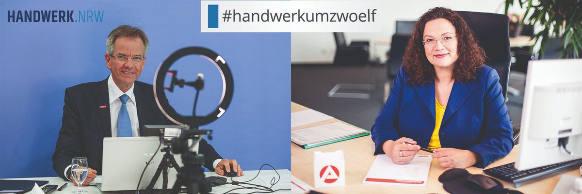 "Je betriebsnäher, desto besser!" Andrea <a href="/Nahles/">Andrea Nahles</a> signalisiert auf Politforum #handwerkumzwoelf von #HandwerkNRW Unterstützung für Vorschlag aus dem #Handwerk, MigrantInnen an ÜBL´en über 1 gefördertes Jahr Arbeitsvorbereitung an Ausbildung heranzuführen <a href="/EhlertInfo/">Andreas Ehlert</a> <a href="/ZDH_news/">ZDH_Handwerk</a>