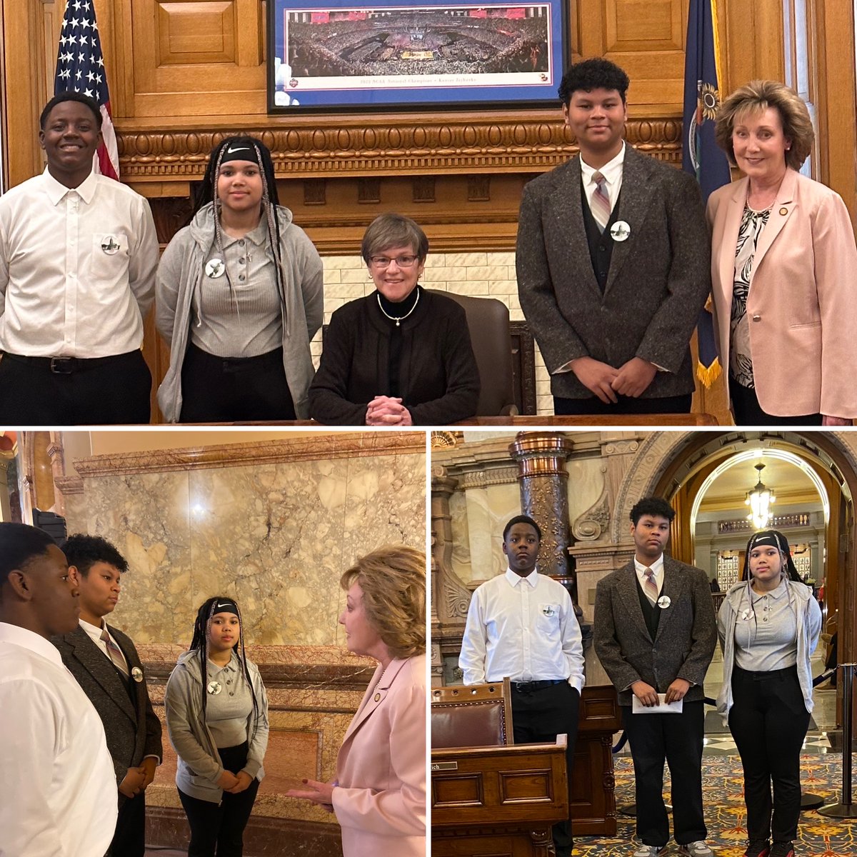 Congratulations Dakendrick, Nayomi, and Elijah on their involvement as senate pages for Senator Dietrich’s office yesterday and the opportunity to meet the governor! #RavensRise #WeAreTPS