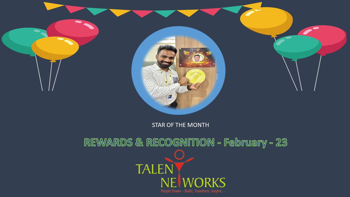 Congratulations Mr Shailesh Pande for bagging #Starofthemonth #Rewards #Hardwork #Success