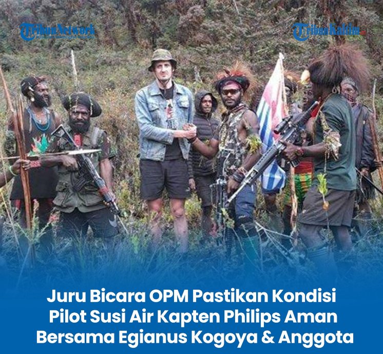 mario_jue's tweet photo. Pemerintah terus mengupayakan agar pilot Susi Air, Philip Mark Mehrtens, yang ditawan oleh kelompok separatistik teroris (KST) Papua pimpinan Egianus Kogoya tetap hidup.#kkbpapua #pilotphilips #pilotsusiair #egianuskogoya https://t.co/kXtgcoMskV