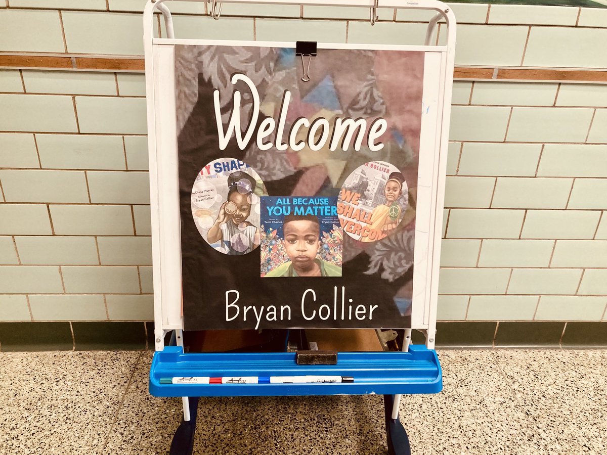 LHLionLeader's tweet photo. Highlight of L-H Read Across America Week- 4 Time Caldecott Award recipient Bryan Collier spent the day with students.  His message…”Anything is possible” when we just take time to notice what’s happening between the lines.  🎨🏆👏 https://t.co/4nb8pIYu3s
