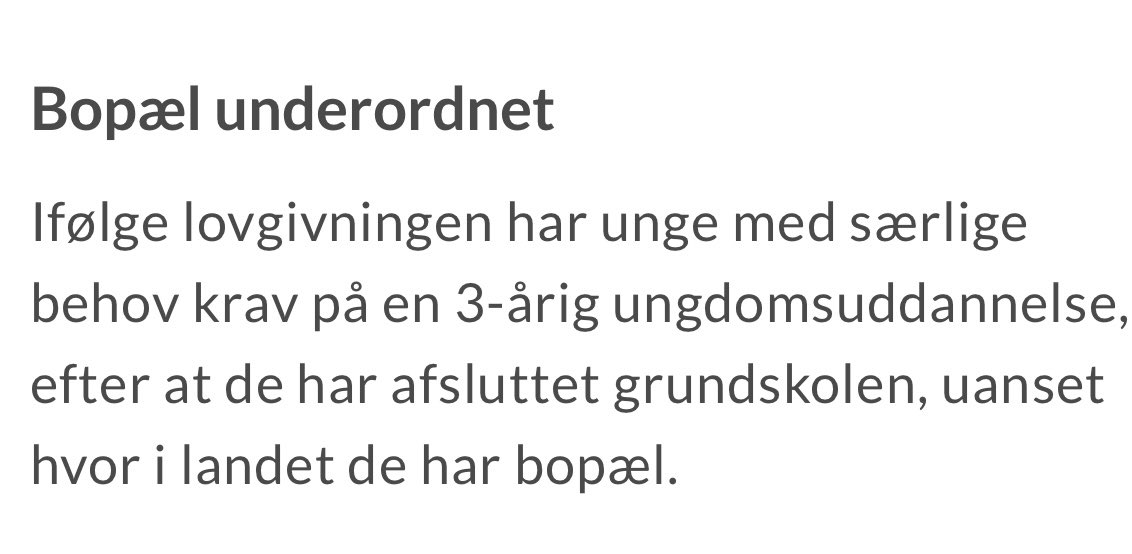 Meget paradoksalt at der på <a href="/UVM_dk/">Børne- og Undervisningsministeriet</a> står, at bopæl er underordnet for unges krav på en STU. I det nye lovudkast har @kommunerne nemlig ikke pligt til at give unge valgmuligheder, når de bor i “et tyndtbefolket område”…