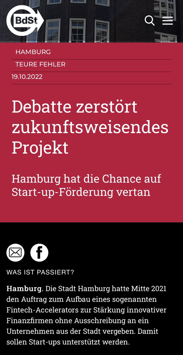 Da hatten wir wohl den richtigen Riecher - leider.
Hier geht es zum Schwarzbuch-Fall:
schwarzbuch.de/aufgedeckt/ste…
Hier geht es zum MoPo-Artikel:
mopo.de/hamburg/streit…

#verschwendung #schwarzbuch #steuerzahlerhh #entschädigung #andreasdressel #Finanzsenator