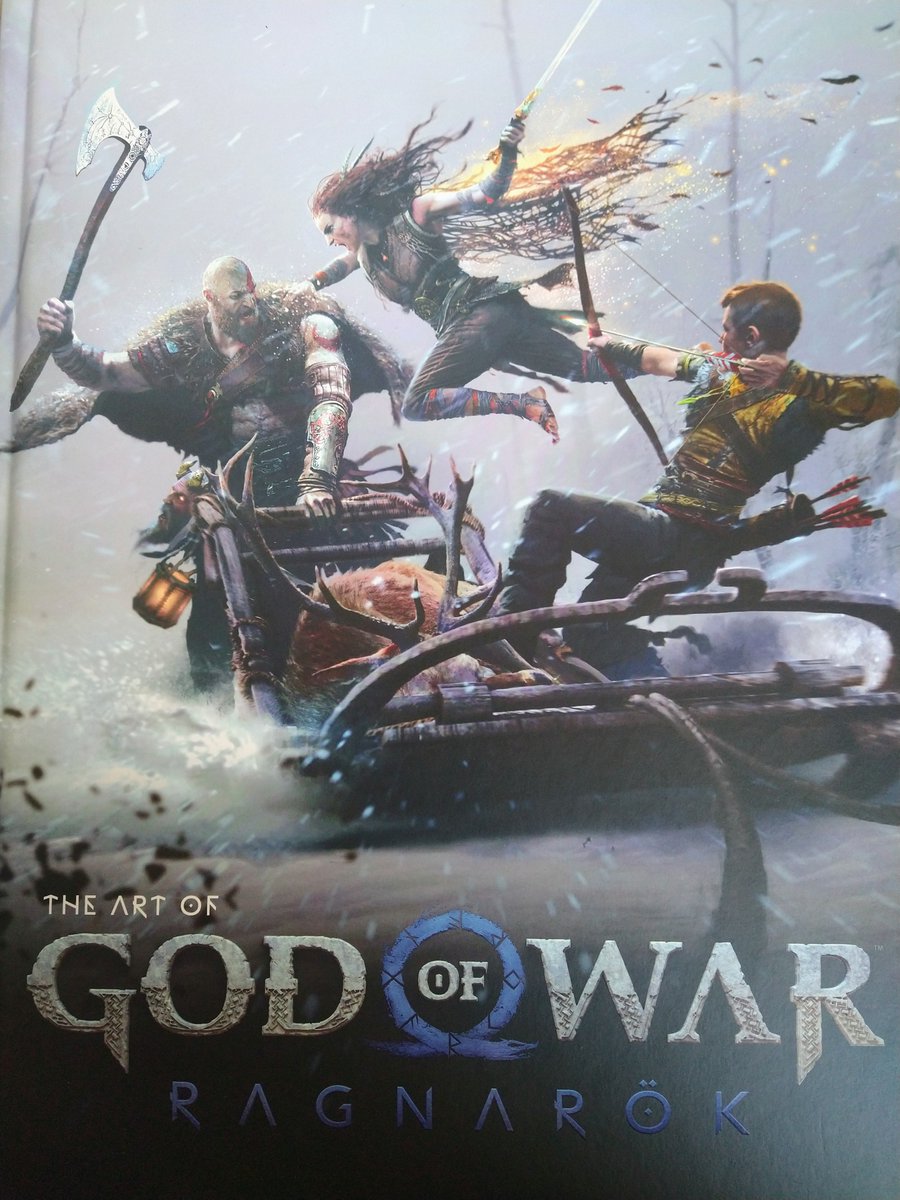 CuriousDemon's tweet photo. After a cancelled order, a lost order, this beuty has finally arrived today! 😍😍😍😍 @SonySantaMonica @DanielleBisutti #GodOfWar #Ragnarok Absolutely gorgeous game and a gorgeous book. 😍 https://t.co/Mzp9uVRh3E