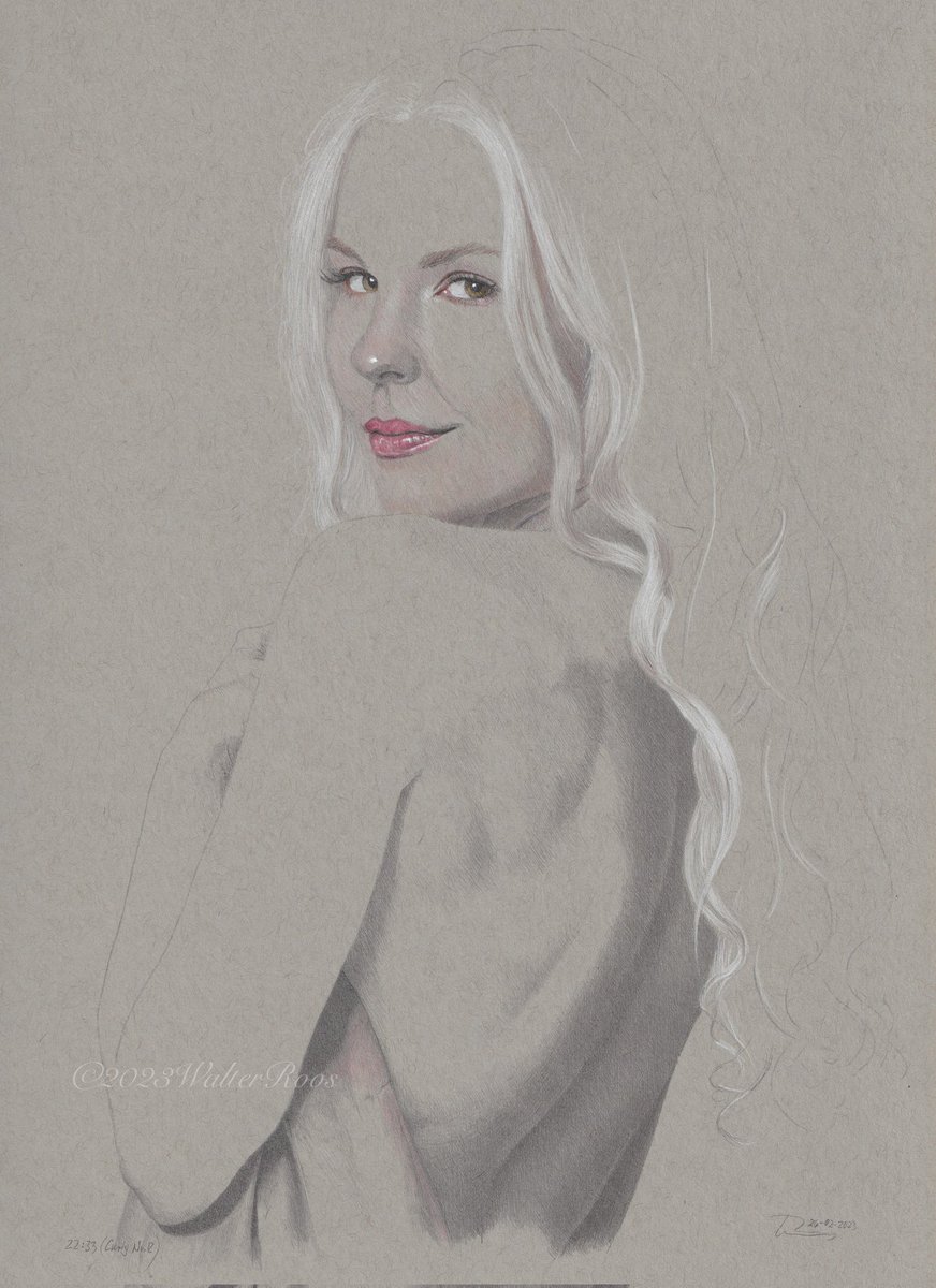 artwalterroos's tweet image. Voila... #Zeichnung #Graphit #Farbstift "Curly Nr.12(22:33)" 30,2 x 21,8cm "Curly"serie #art #ArtistOnTwitter #portraitdrawing #drawing #saatchiartist #patreoncreator #kunst #künstler #zeichner  #woman #nonfinito #kleineKunstklasse #Frau  #portraiture #nudedrawing #curly #serie