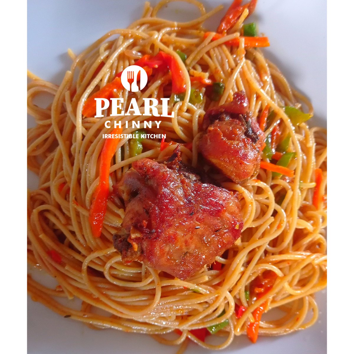 Stir fried veggies with spaghetti 🍝🍝