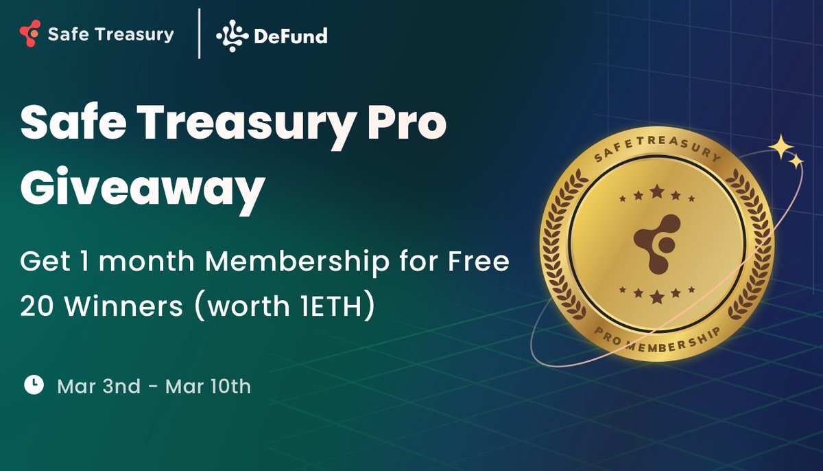 Safe Treasury 🏦 | Web3 Financial Infra tweet media