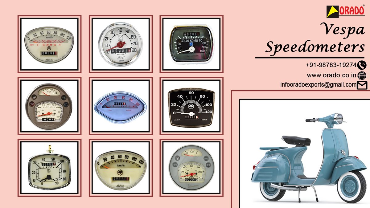 oradoexports's tweet photo. Speedometer:-
Vespa LML/PX125/PX150/PX200/PE/Star/Stella/NV/T5/4T/4 Stroke/Bajaj Chetak/Super/Sprint 125 150/VBB/VBB/VBC/VNA/VNB/GT/GTR/GTS/Primavera/Rally/V50/V90/V50 Special https://t.co/fsmXjgc0EB