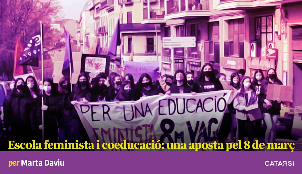 El present article aborda la qüestió de l'educació des de la perspectiva de la seva inserció en el capitalisme patriarcal, i proposa un model basat en el concepte de «coeducació» com a fonament per una escola vertaderament feminista.

↪️ catarsimagazin.cat/escola-feminis…