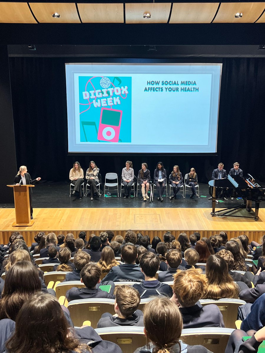 Our wellbeing ambassadors became advocates for balanced internet use and safer online experiences at assembly yesterday, building digital resilience and promoting a healthier lifestyle within the Ibstock community. 💫 #wellbeing #digitalresilience #healthy #lifestyle