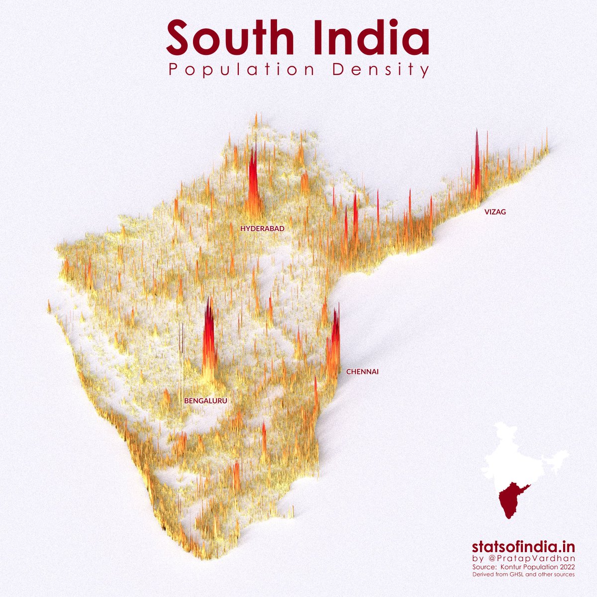 Stats of India on Twitter "RT Stats_of_India Population density map